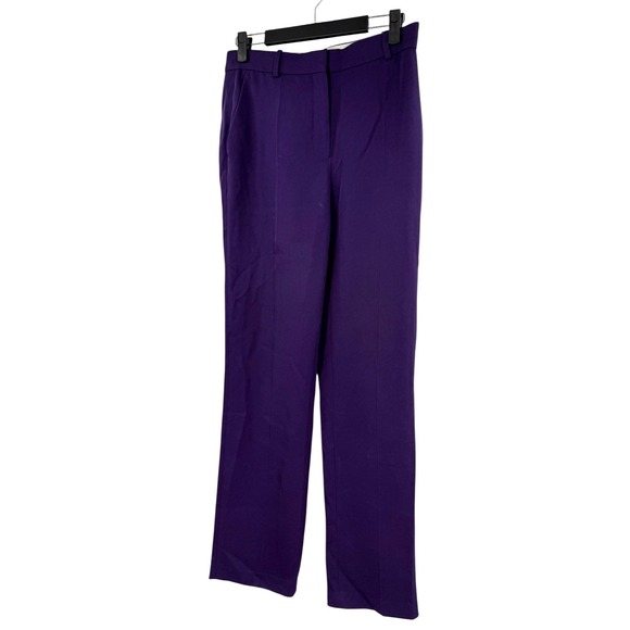 Sandro Straight Leg Women's Size 36 US 4 Purple Triacetate Pants - Picture 1 of 7